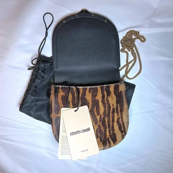 Roberto Cavalli European Collection Calf Hair Shoulder Bag With Deco Hardware - Picture 5 of 13